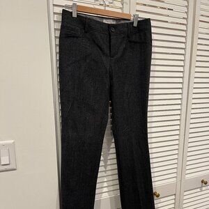Banana Republic women's Logan Fit charcoal checked wool pants size 4